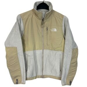 The North Face Denali Fleece Jacket Womens Small Beige Polartec Full Zip *read